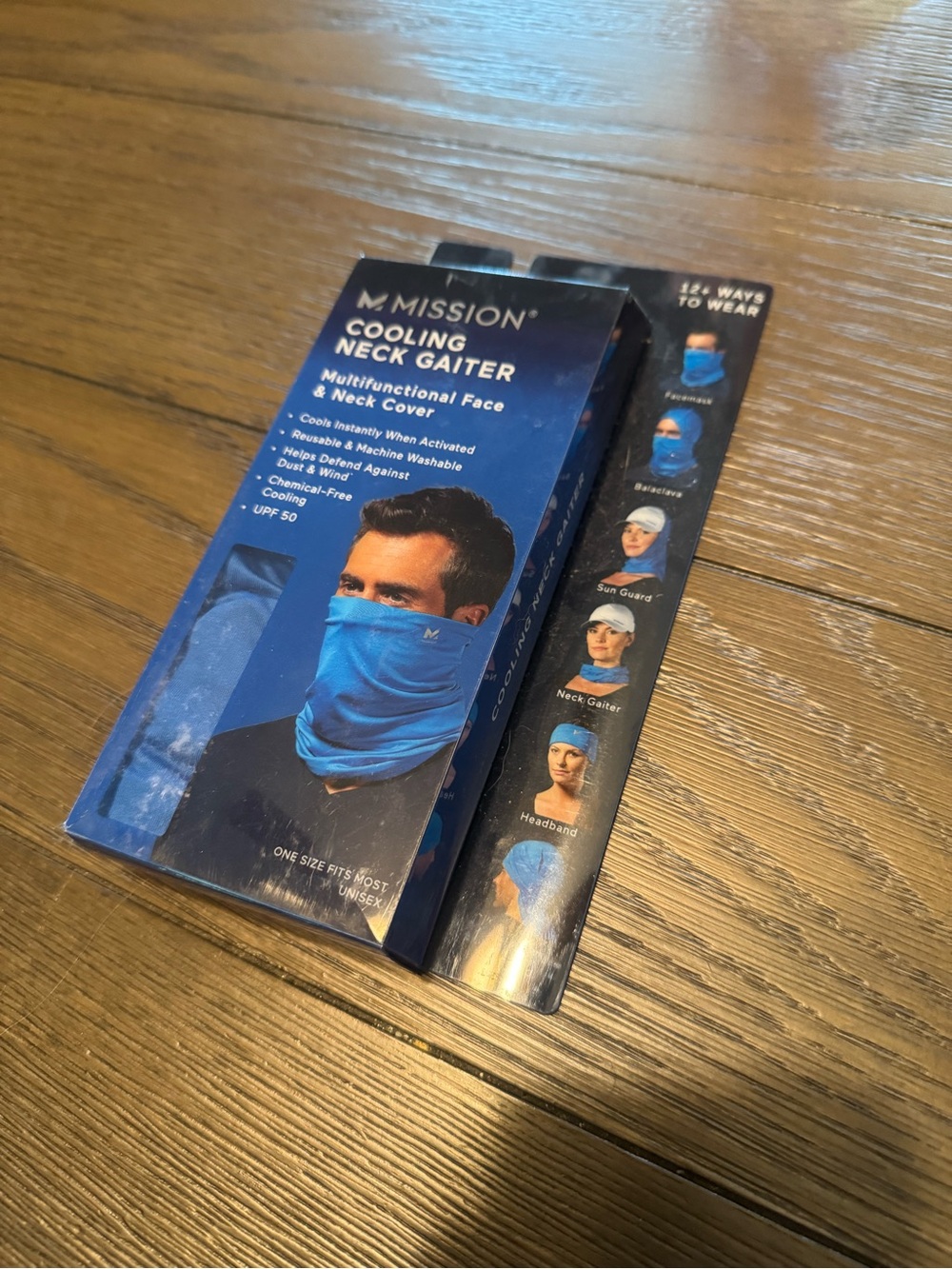 Mission Cooling Neck Gaiter — Blue Multifunctional Face & Neck Cover